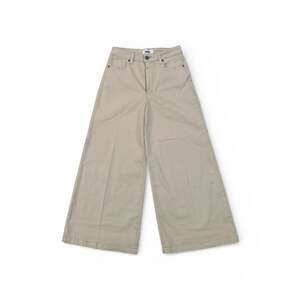 PAIGE Lennie High Waist Wide Leg Crop Jeans in Sandie